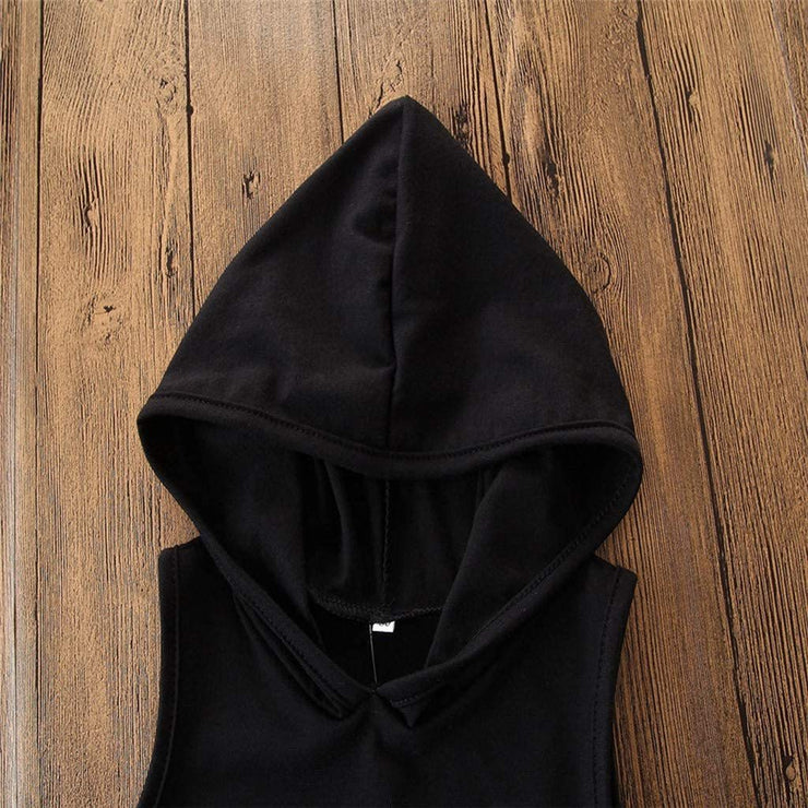 Toddler Kids Baby Boy Sleeveless Hooded Clothes