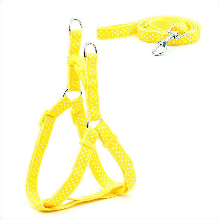 Factory Direct Spot Pet Leashes Polka Dot Pet Chest Straps, Dog Leashes, Small And Medium-Sized Dogs