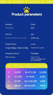 LED Light Dog Harness